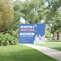 PTA - Monthly Meeting Schedule YardSigns.com