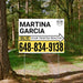Realtor Yard Signs - Simple White Mustard Yellow Right Arrow with Logo Design YardSigns.com
