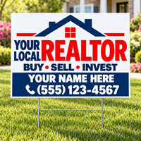 Realtors - Classic Navy Red YardSigns.com