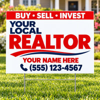 Realtors - Red Navy Wave YardSigns.com