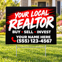 Realtors - Black Brush YardSigns.com