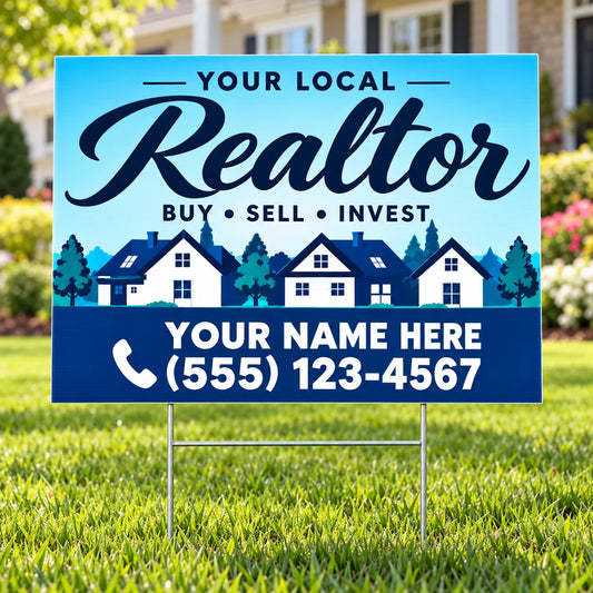 Realtors - Blue Neighborhood YardSigns.com