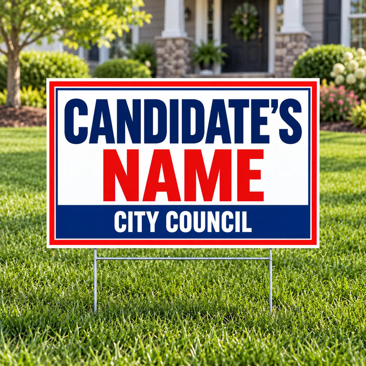 City Council - Red Frame Candidate Campaign - Yard Signs.com YardSigns.com