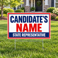State - Red Frame Candidate Campaign - Yardsigns.com YardSigns.com