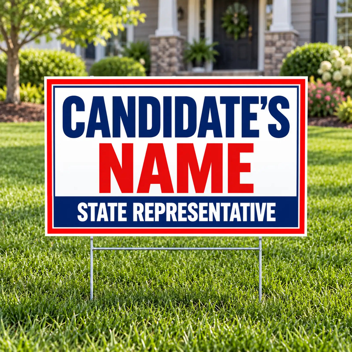 State - Red Frame Candidate Campaign - Yardsigns.com YardSigns.com