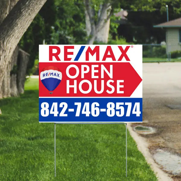 Real Estate - RE/MAX - Open House - Red Arrow YardSigns.com