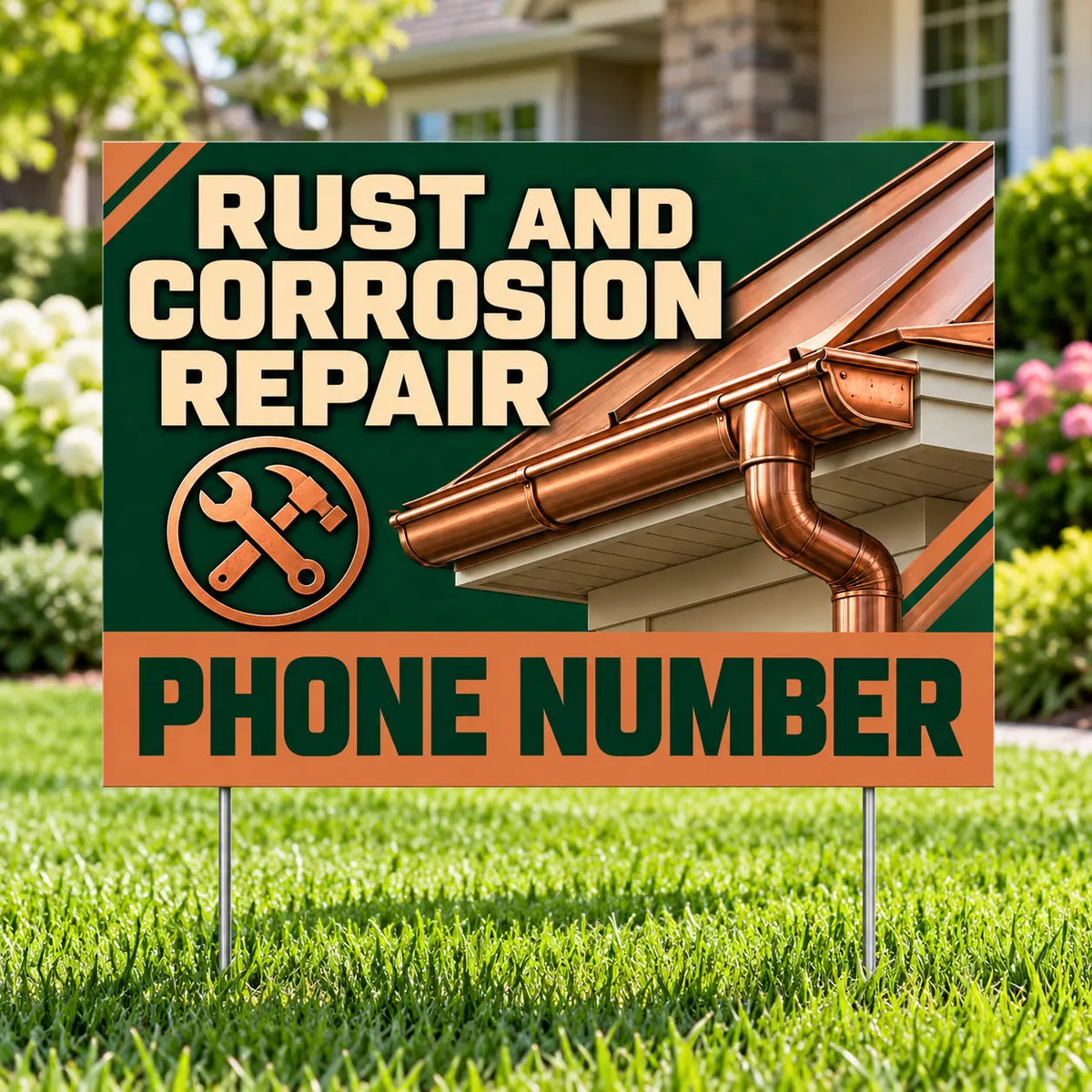 Roofers Signs - Corrosion Repair - Green YardSigns.com