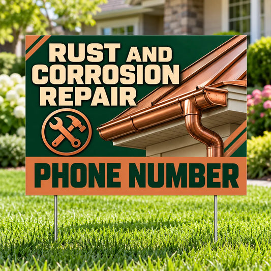 Roofers Signs - Corrosion Repair - Green YardSigns.com