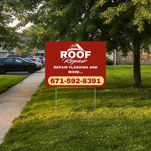 Roofers Signs - Repair Flashing and more.. YardSigns.com