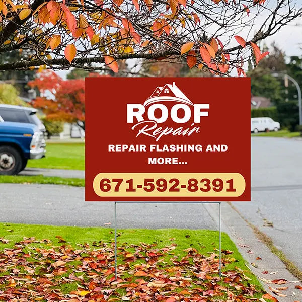 Roofers Signs - Repair Flashing and more.. YardSigns.com