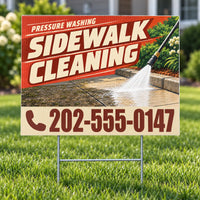 Pressure Washing - Sidewalk Cleaning Yard Sign - Terracotta & Cream - 24 x 18