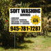 Soft Washing - Awnings, Graffiti Removal, Windows & Screens with Price Tag - Plain Mustard Gold White Design YardSigns.com