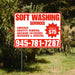 Soft Washing - Awnings, Graffiti Removal, Windows & Screens with Price Tag - Plain White Chili Red Design YardSigns.com