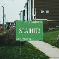 Holiday Signs - St. Patrick's Day - Cheers and Blessings! YardSigns.com