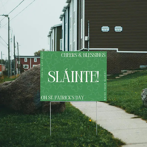 Holiday Signs - St. Patrick's Day - Cheers and Blessings! YardSigns.com