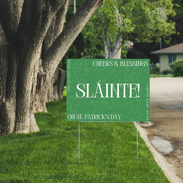 Holiday Signs - St. Patrick's Day - Cheers and Blessings! YardSigns.com