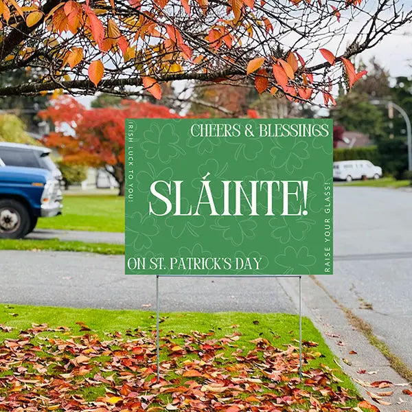 Holiday Signs - St. Patrick's Day - Cheers and Blessings! YardSigns.com