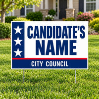 City Council - Stars & Stripes Candidate - Yard Signs.com YardSigns.com
