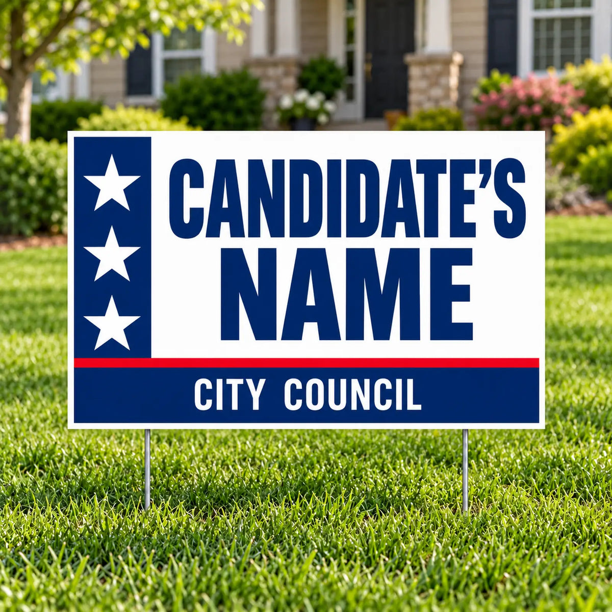 City Council - Stars & Stripes Candidate - Yard Signs.com YardSigns.com