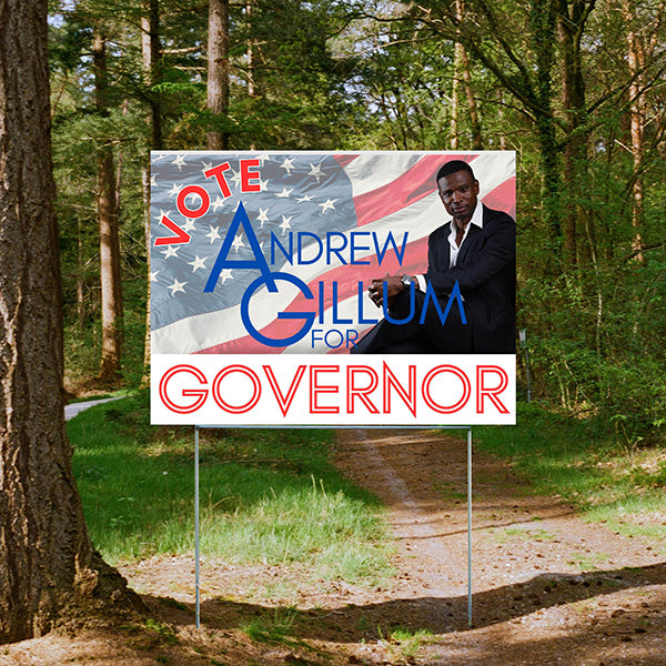 State Political - Governor - American Flag - YardSigns.com