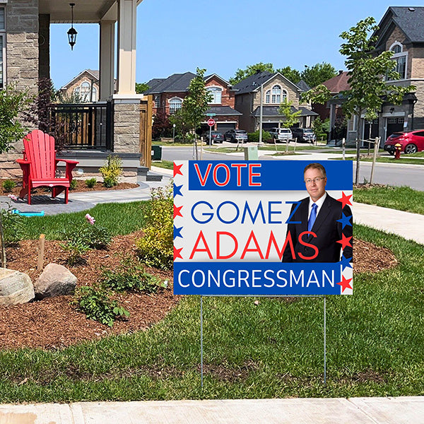 State Political - Congressman - Stars on the Side - YardSigns.com