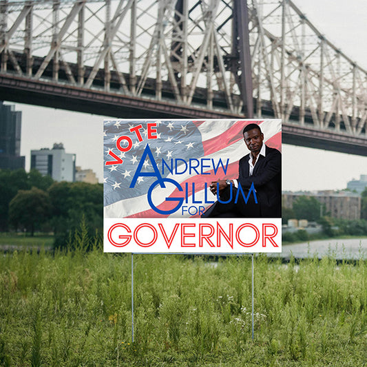 State Political - Governor - American Flag - YardSigns.com