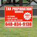 Tax Preparation Services - Tax Planning, Income Tax Filing, State and Local Tax Filing with Free Initial Consultation - Plain Chili Red White Design YardSigns.com