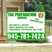Tax Preparation Services - IRS Audits & Notices, Small Business Tax Filing, Independent Contractor Tax Filing - Plain Green White Design YardSigns.com