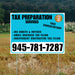 Tax Preparation Services - IRS Audits & Notices, Small Business Tax Filing, Independent Contractor Tax Filing - Plain Aqua Blue White Design YardSigns.com