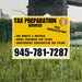 Tax Preparation Services - IRS Audits & Notices, Small Business Tax Filing, Independent Contractor Tax Filing - Plain White Mustard Gold Design YardSigns.com