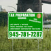 Tax Preparation Services - IRS Audits & Notices, Small Business Tax Filing, Independent Contractor Tax Filing - Plain White Green Design YardSigns.com