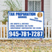 Tax Preparation Services - IRS Audits & Notices, Small Business Tax Filing, Independent Contractor Tax Filing - Plain Blue White Design YardSigns.com