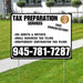Tax Preparation Services - IRS Audits & Notices, Small Business Tax Filing, Independent Contractor Tax Filing - Plain Black White Design YardSigns.com
