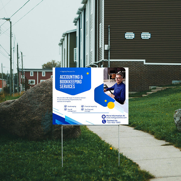 Tax Preparation Signs - Accounting and Book Keeping Services - YardSigns.com
