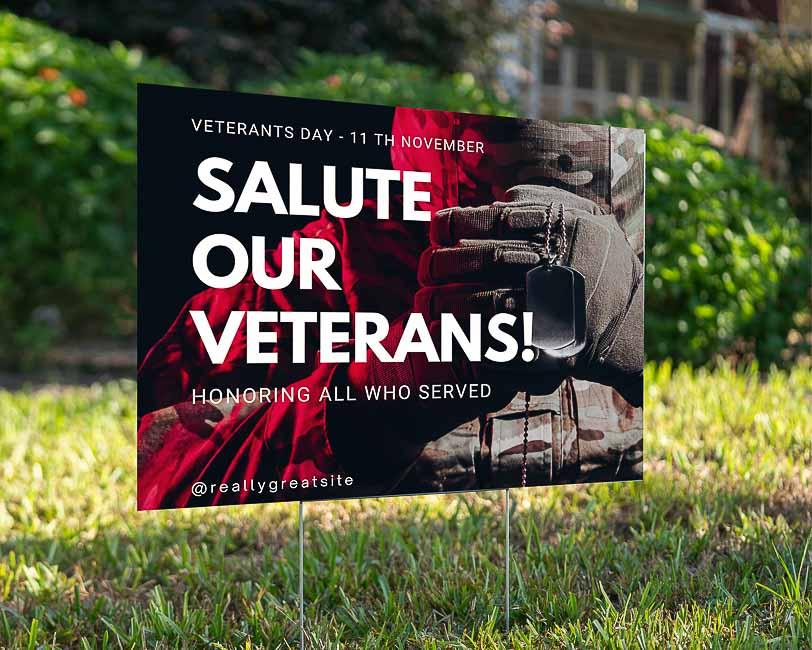 Yardsigns - Veteran's Day - YardSign - YardSigns.com