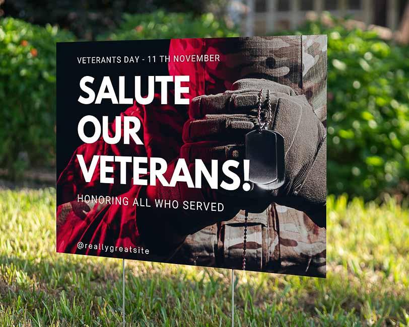 Yardsigns - Veteran's Day - YardSign - YardSigns.com