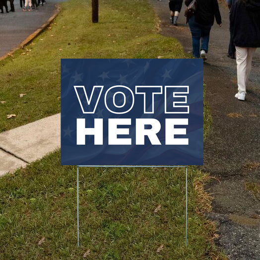 Vote Center - Vote Here Signs - YardSigns.com