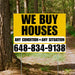 Real Estate - We Buy Houses - Any Condition - Plain Mustard Gold White Design YardSigns.com