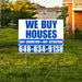 Real Estate - We Buy Houses - Any Condition - Plain White Blue Design YardSigns.com
