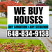 Real Estate - We Buy Houses - Any Condition - Plain White Aqua Blue Design YardSigns.com