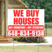 Real Estate - We Buy Houses - Any Condition - Plain White Chili Red Design YardSigns.com