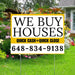 Real Estate - We Buy Houses - Quick Cash Quick Close - Plain White Mustard Gold Design YardSigns.com