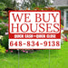 Real Estate - We Buy Houses - Quick Cash Quick Close - Plain White Chili Red Design YardSigns.com