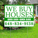 Real Estate - We Buy Houses - Quick Cash Quick Close - Plain White Green Design YardSigns.com
