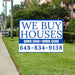 Real Estate - We Buy Houses - Quick Cash Quick Close - Plain White Blue Design YardSigns.com