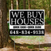 Real Estate - We Buy Houses - Quick Cash Quick Close - Plain Black White Design YardSigns.com