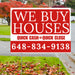 Real Estate - We Buy Houses - Quick Cash Quick Close - Plain Chili Red White Design YardSigns.com