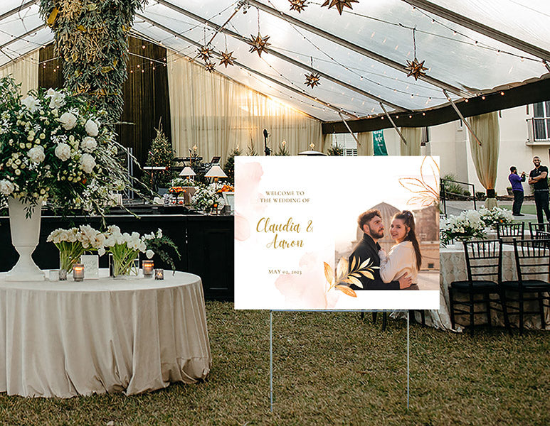 Special Events - Wedding Yard Sign - Welcome to our Wedding - Save The Date - YardSigns.com