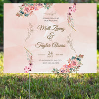 Special Events - Wedding Yard Sign - Join Us at our Wedding - Floral