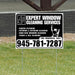 Expert Window Cleaning Services - Screen Cleaning, Interior & Exterior Cleaning, High-Rise Window Cleaning, Track & Sill Cleaning - Plain Black White Design YardSigns.com